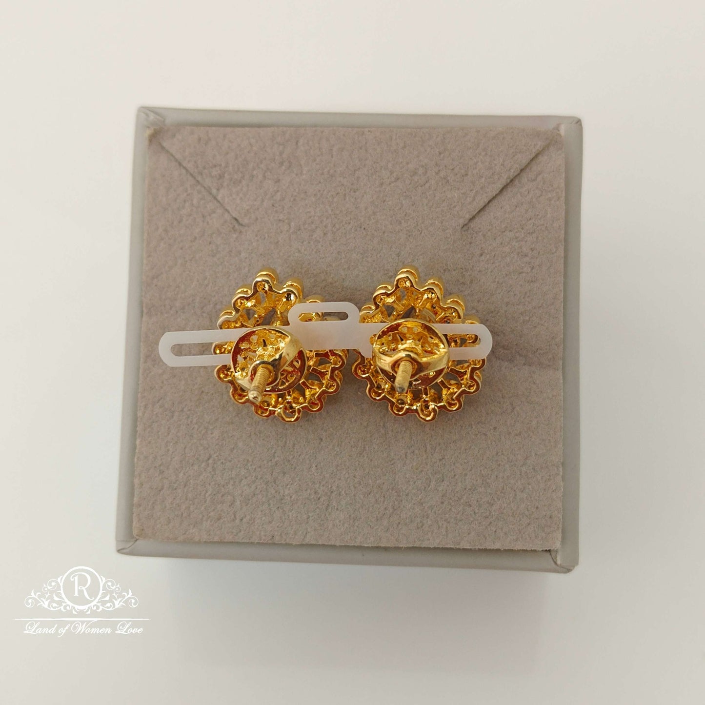 Silver Diamond Replica Design CZ-Stones Earrings-RCCP83