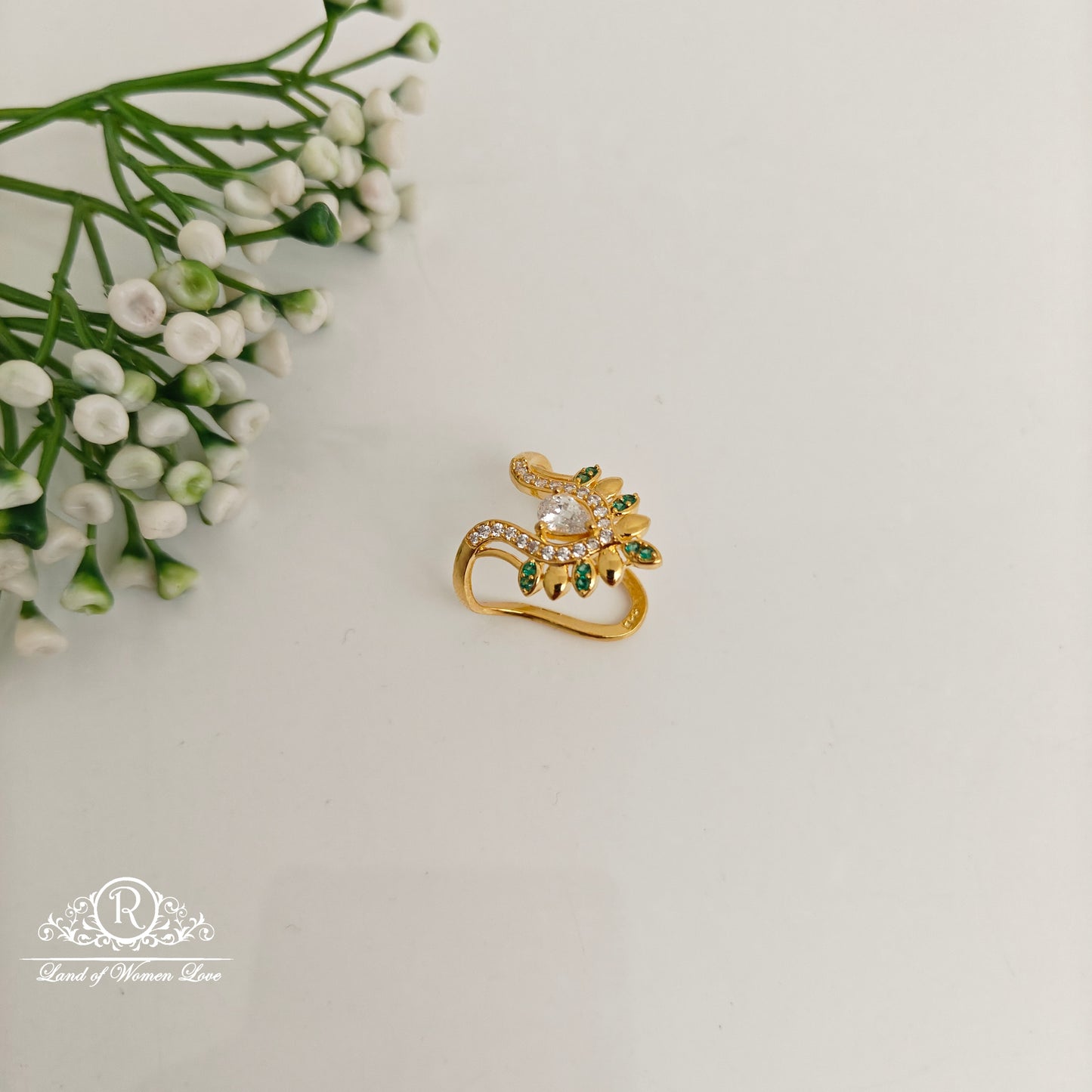 ring 92.5 silver simple and cute cz- stones vanki ring cz 92.5 silver ramala jewelry / ramala collections