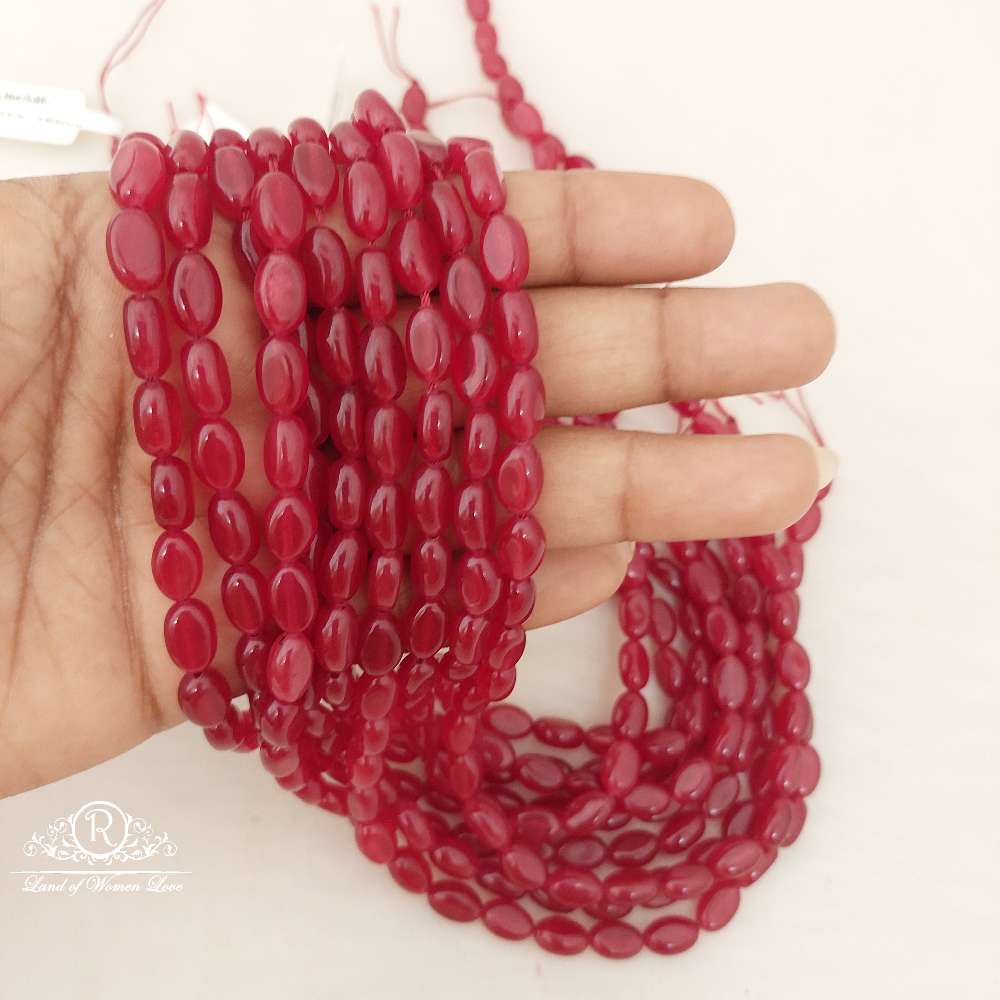 6*9 Oval Zaid Ruby Beads-MJ16-5