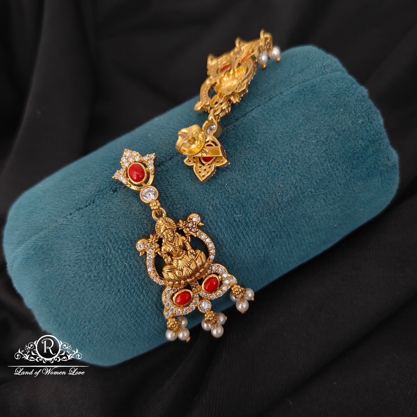 92.5 Silver Lakshmi Devi Earrings-RCM286