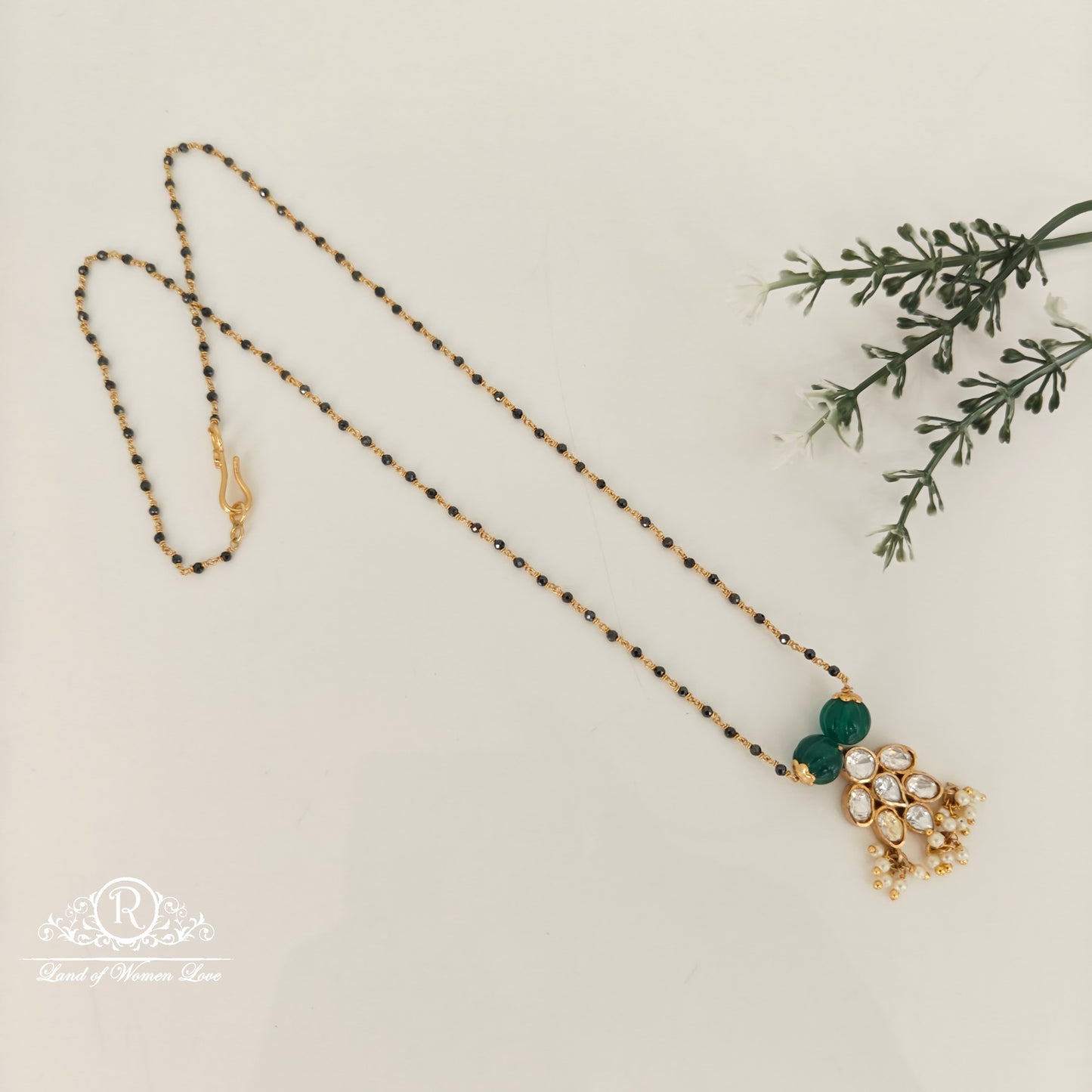 crystals silver black beads-rch691 92.5 silver ramala jewelry / ramala collections