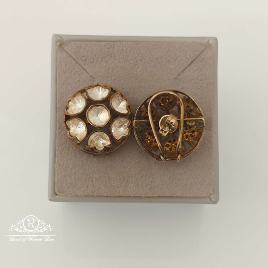 Silver Moissanite Stud Design Earrings-RCM766