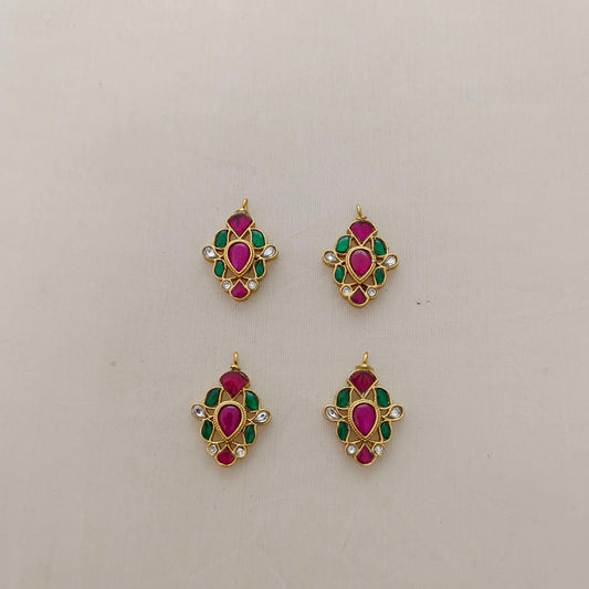 Silver kundan pendant -RCD268