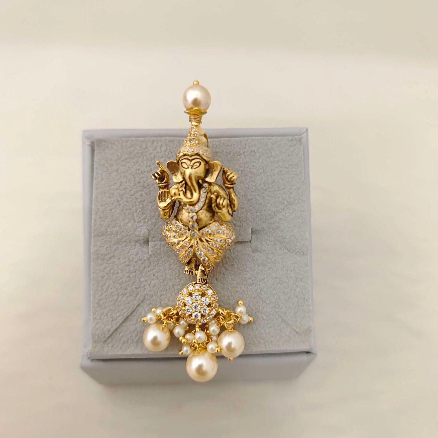 pendant silver ganesh pendant-rcd290 cz 92.5 silver ramala jewelry / ramala collections