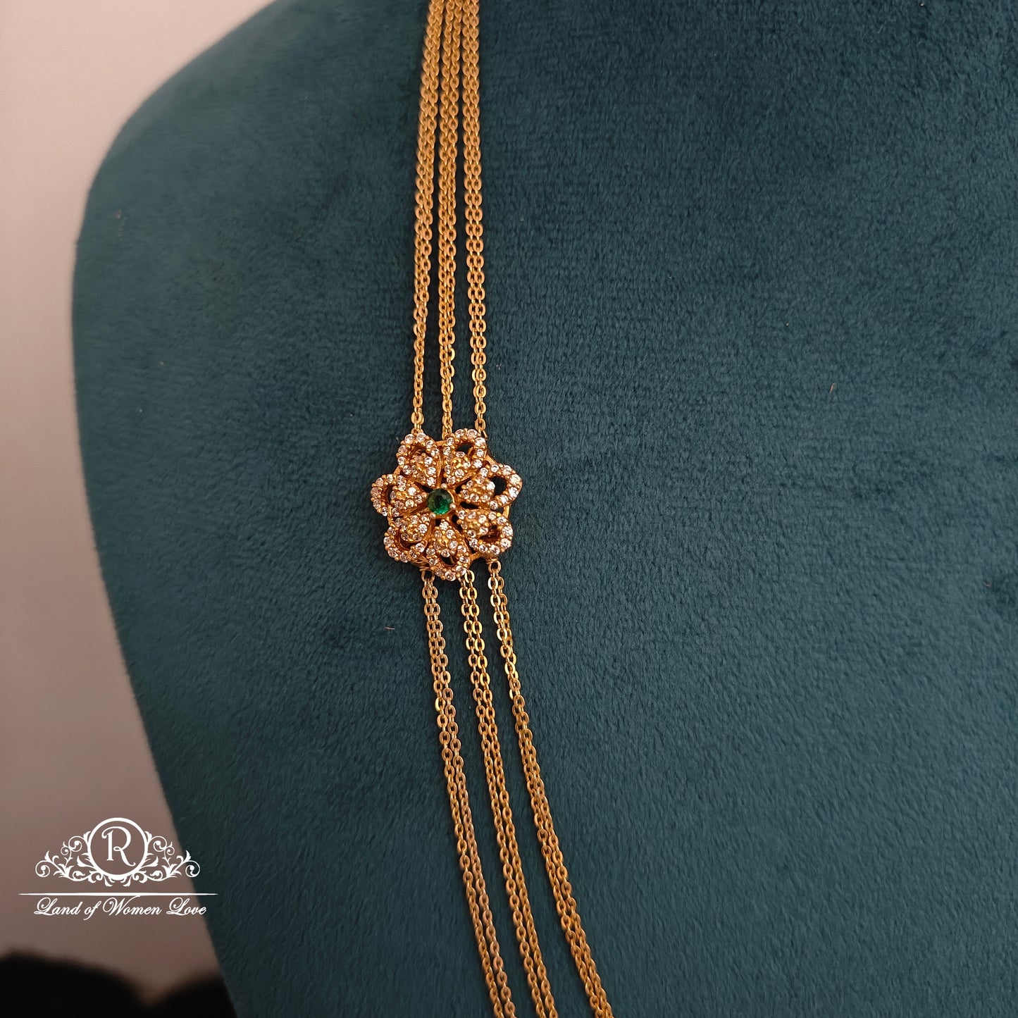 Silver 3 lines chandraharam -RCH886