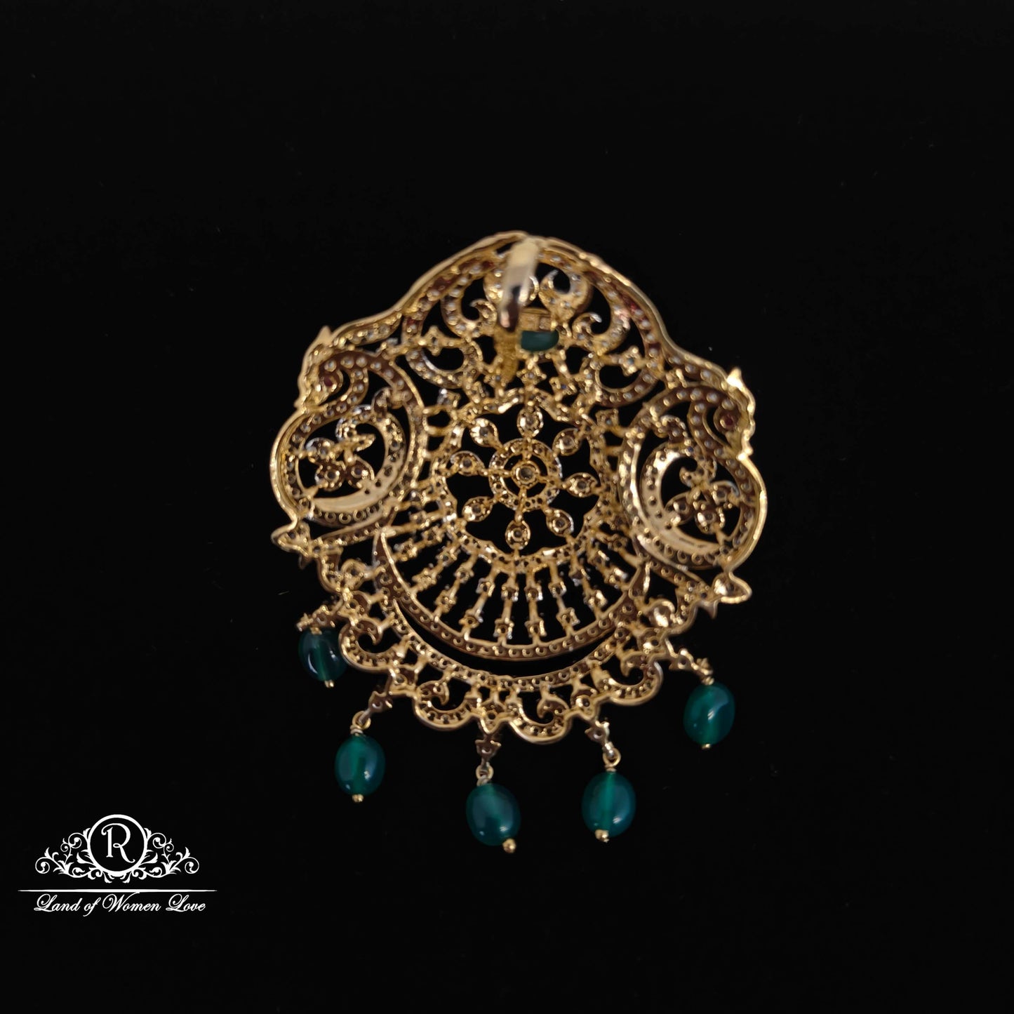 Peacock design diamond finishing Silver-RC94-90M02