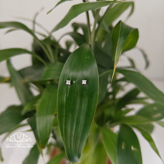 earrings 92.5 silver simple and cute earrings - rchs43-05 92.5 silver ramala jewelry / ramala collections