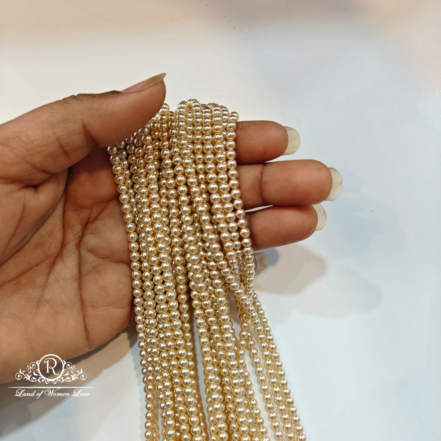 3mm rio pearls-rcmj220 92.5 silver ramala jewelry / ramala collections