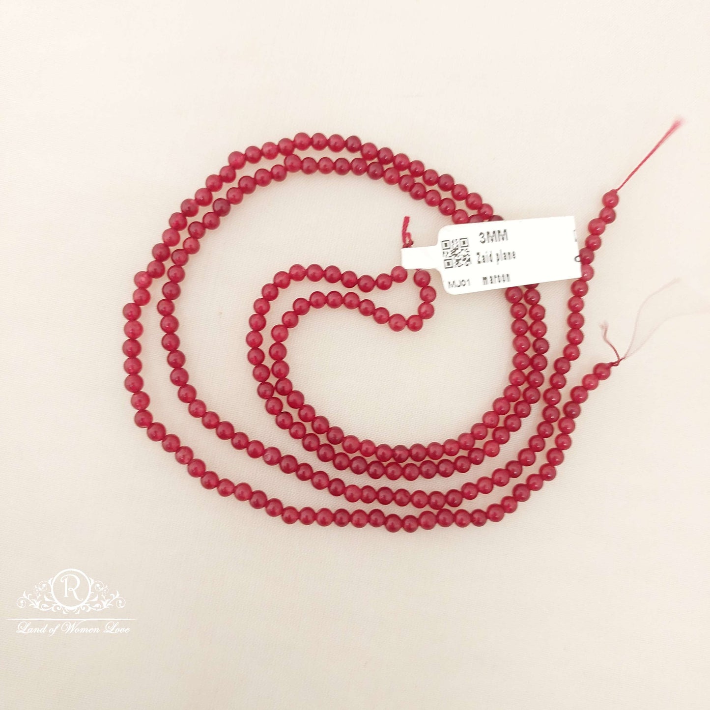 3mm meroon zaid plain beads-mj01 92.5 silver ramala jewelry / ramala collections