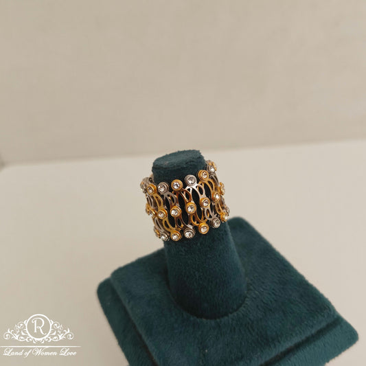 92.5 Silver 2in1 Adjustable ring cum Bangle-RCRA11