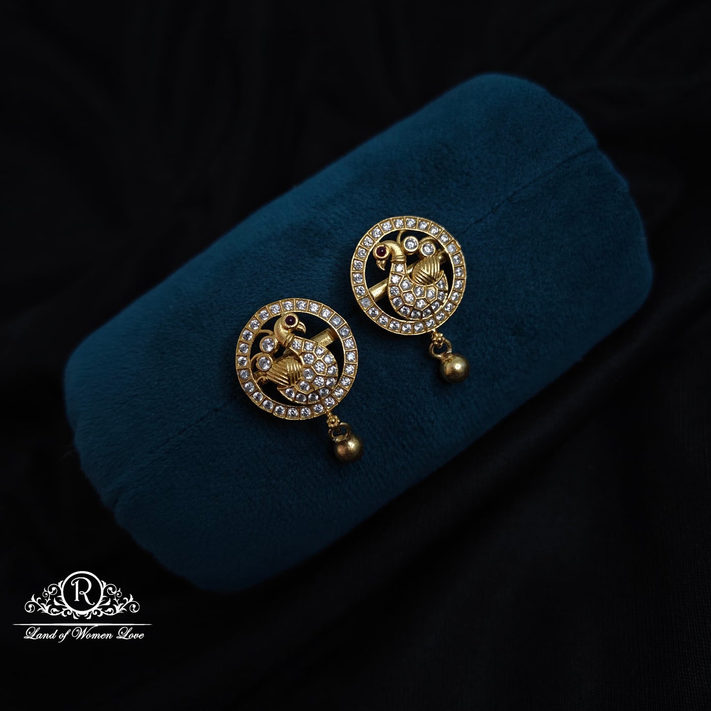 earrings silver peacock earrings -rcm1086 92.5 silver ramala jewelry / ramala collections