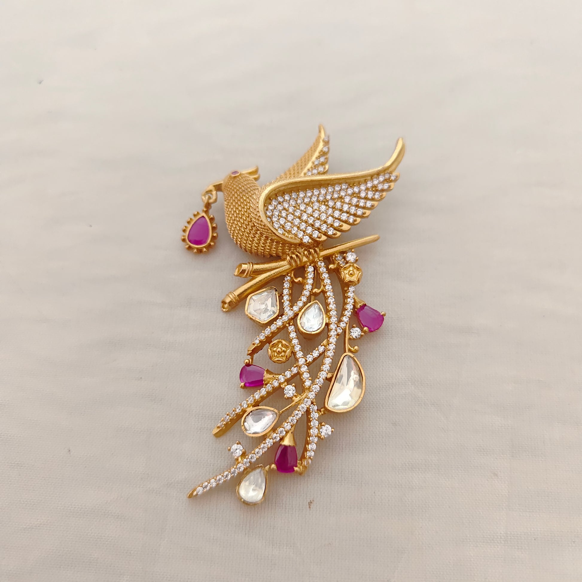 silver saree pin -rcp078 92.5 silver ramala jewelry / ramala collections