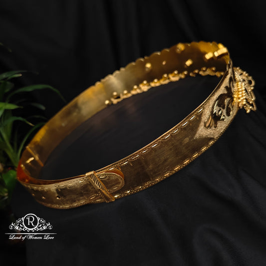 92.5 silver beautiful vaddanam with Lakshmi Devi Design -RCH914