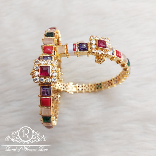 Silver Navaratna Stone Bangles-S999