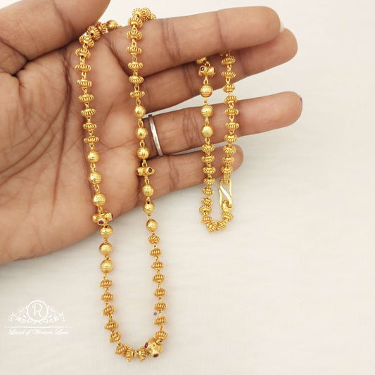 Silver Gold balls Chain-SA470