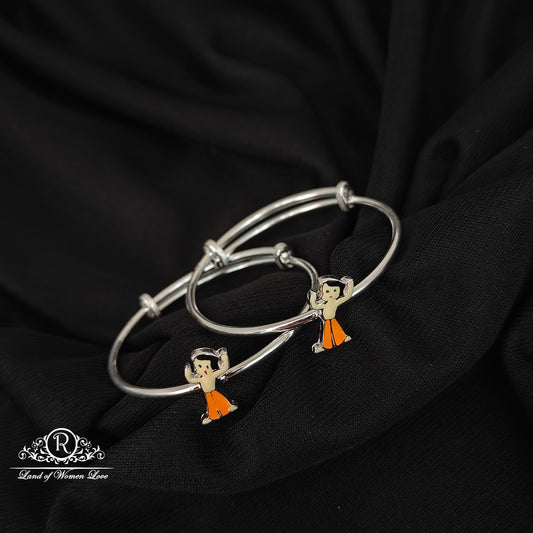 92.5 silver chota bheem cartoon design kids anklets-rc94-22rc2 92.5 silver ramala jewelry / ramala collections