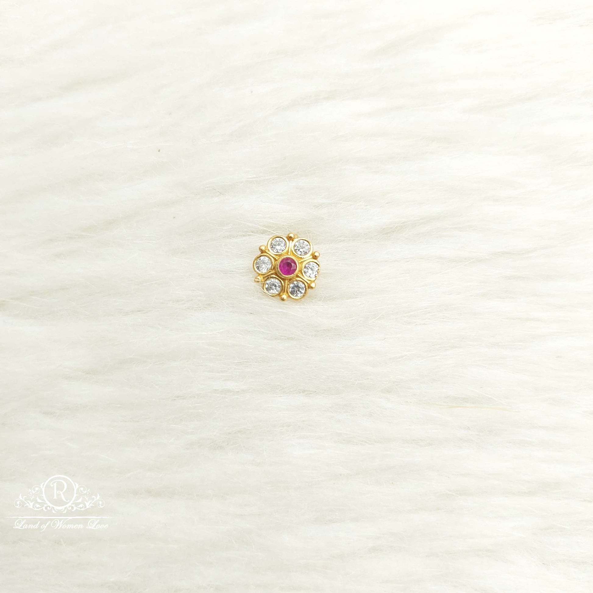 nose pin silver nose pins-sa508-4 92.5 silver ramala jewelry / ramala collections