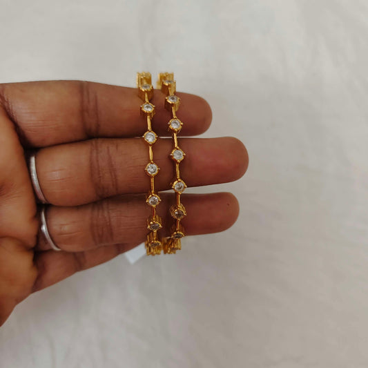 Silver Diamond replica Design Bangles-RCH512