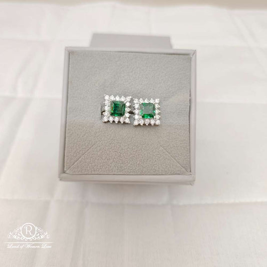 stud silver cz- stones earrings-rces49 cz 92.5 silver ramala jewelry / ramala collections