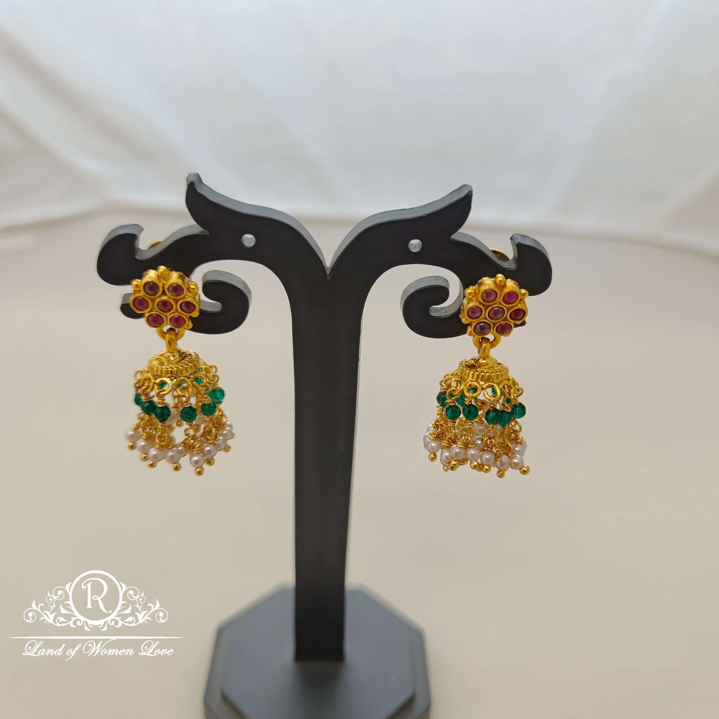 jhumka silver hanging jhumkas--rcjr373 92.5 silver ramala jewelry / ramala collections