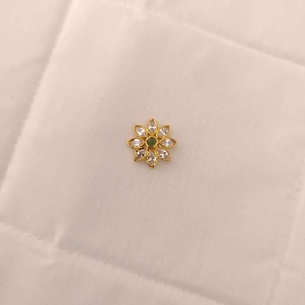 pendant silver white stones side flower design pendent-jr145 92.5 silver ramala jewelry / ramala collections