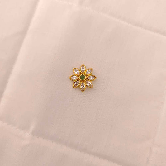 pendant silver white stones side flower design pendent-jr145 92.5 silver ramala jewelry / ramala collections