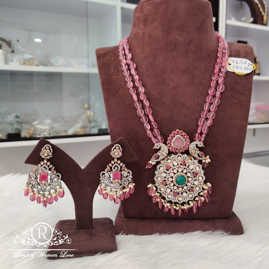 earrings silver real beads chain with earrings-h038 92.5 silver ramala jewelry / ramala collections