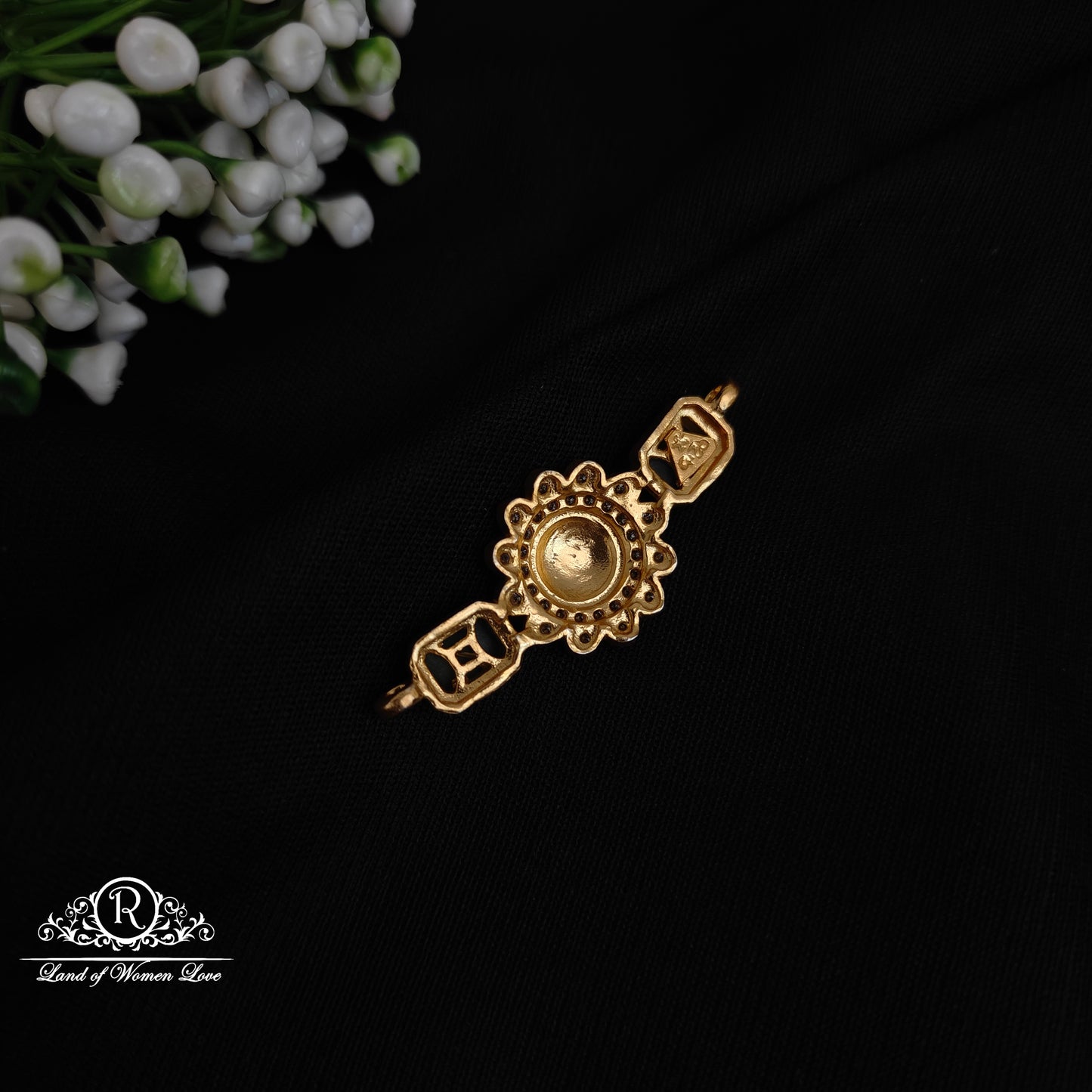 Silver peacock mala locket -RC06M345