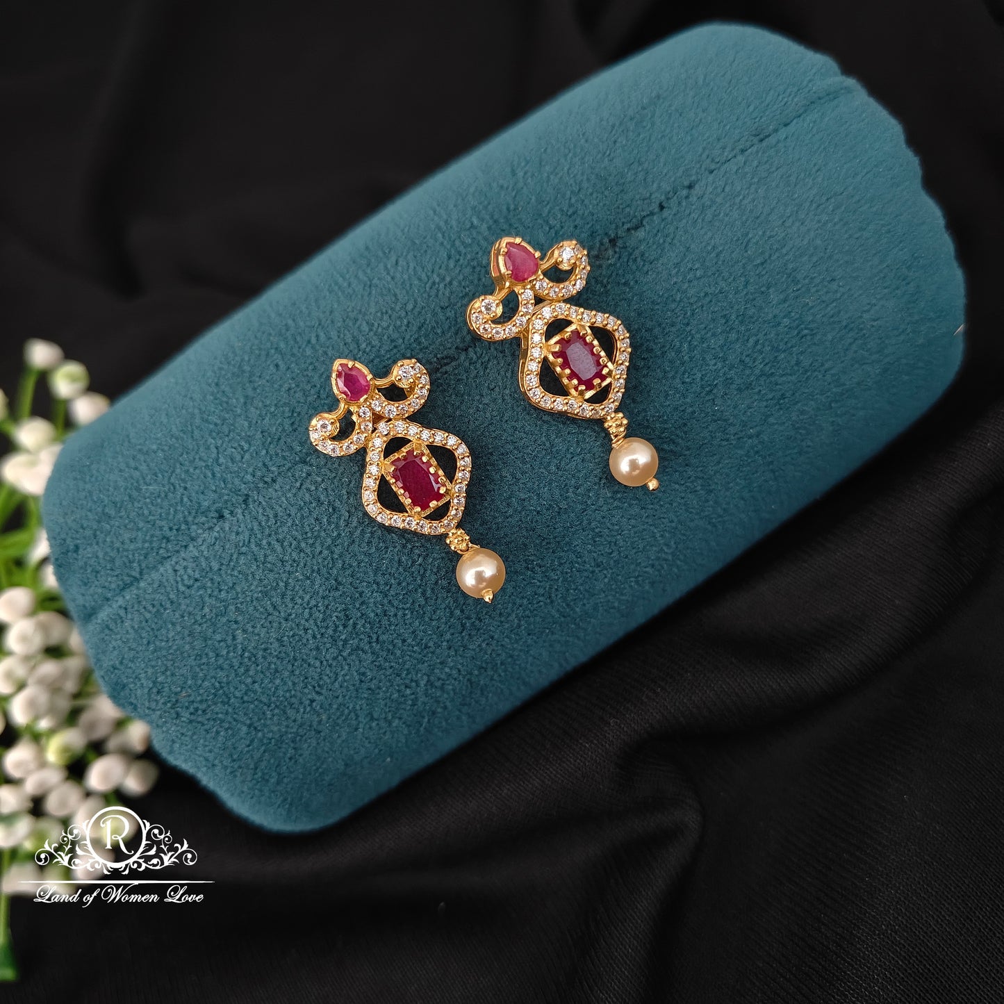 earrings 92.5 silver simple and cute earrings - rcm1178 92.5 silver ramala jewelry / ramala collections