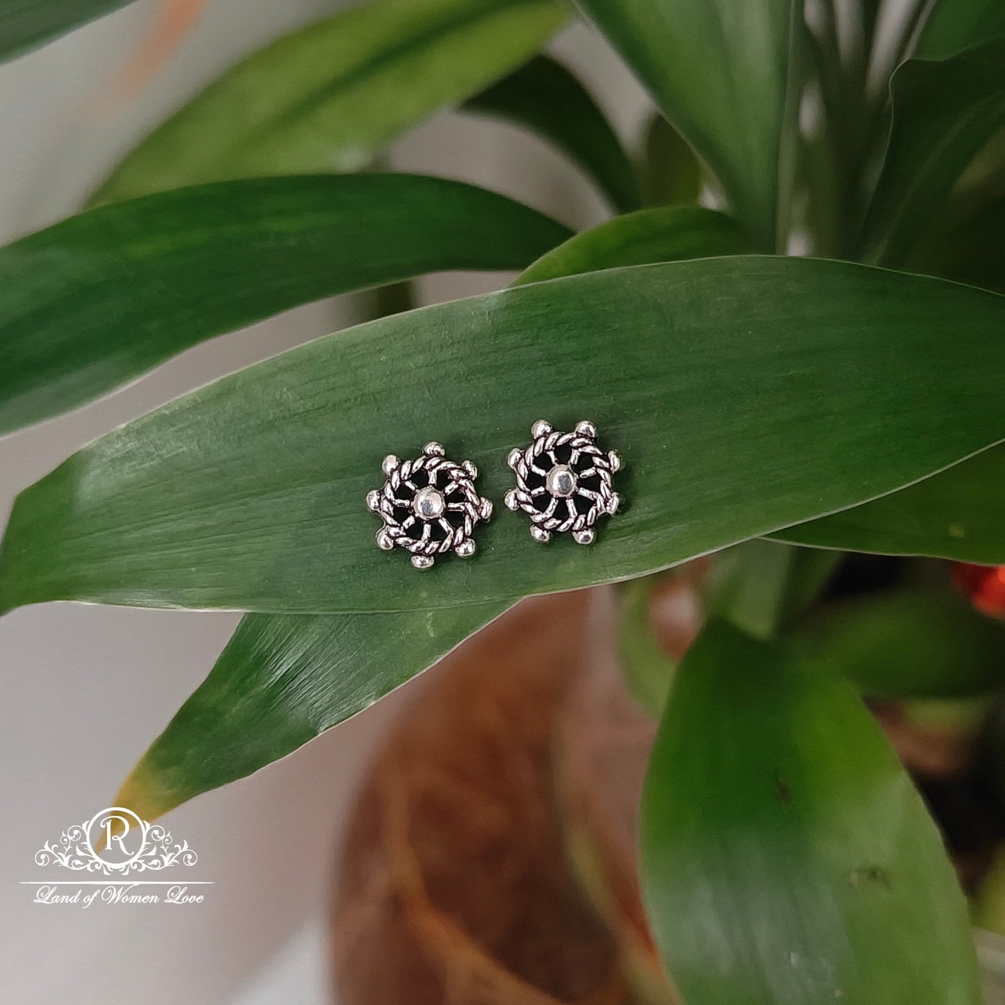 stud silver kids earrings-rchs18 92.5 silver ramala jewelry / ramala collections