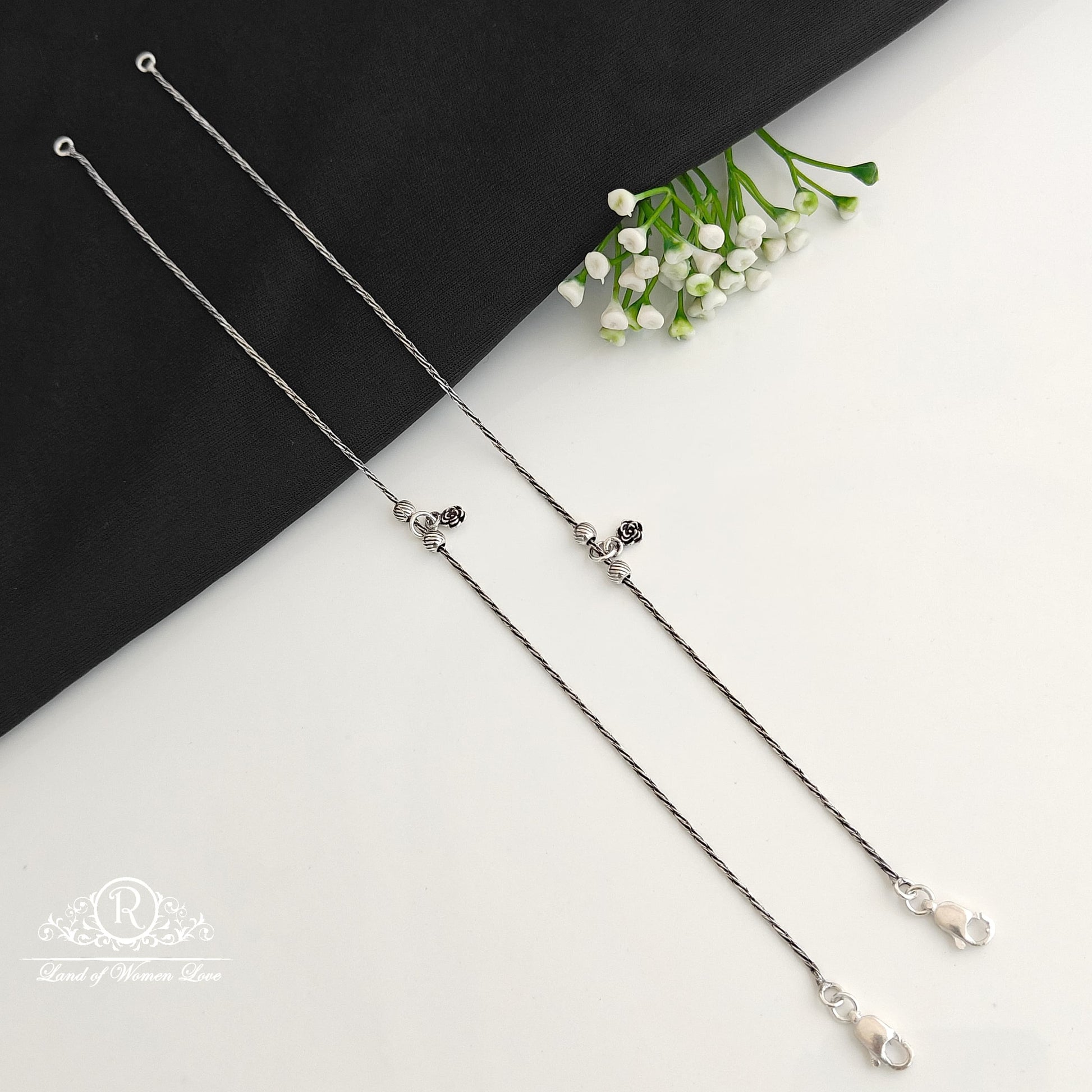 silver anklets-rcra119 92.5 silver ramala jewelry / ramala collections