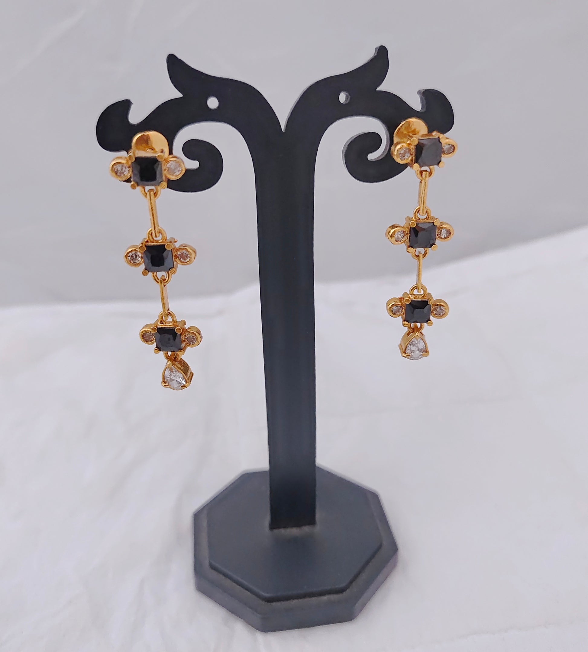 earrings silver gold polish earrings -rca090 92.5 silver ramala jewelry / ramala collections