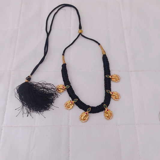 Silver Gold polish god design black thread -RCJR283