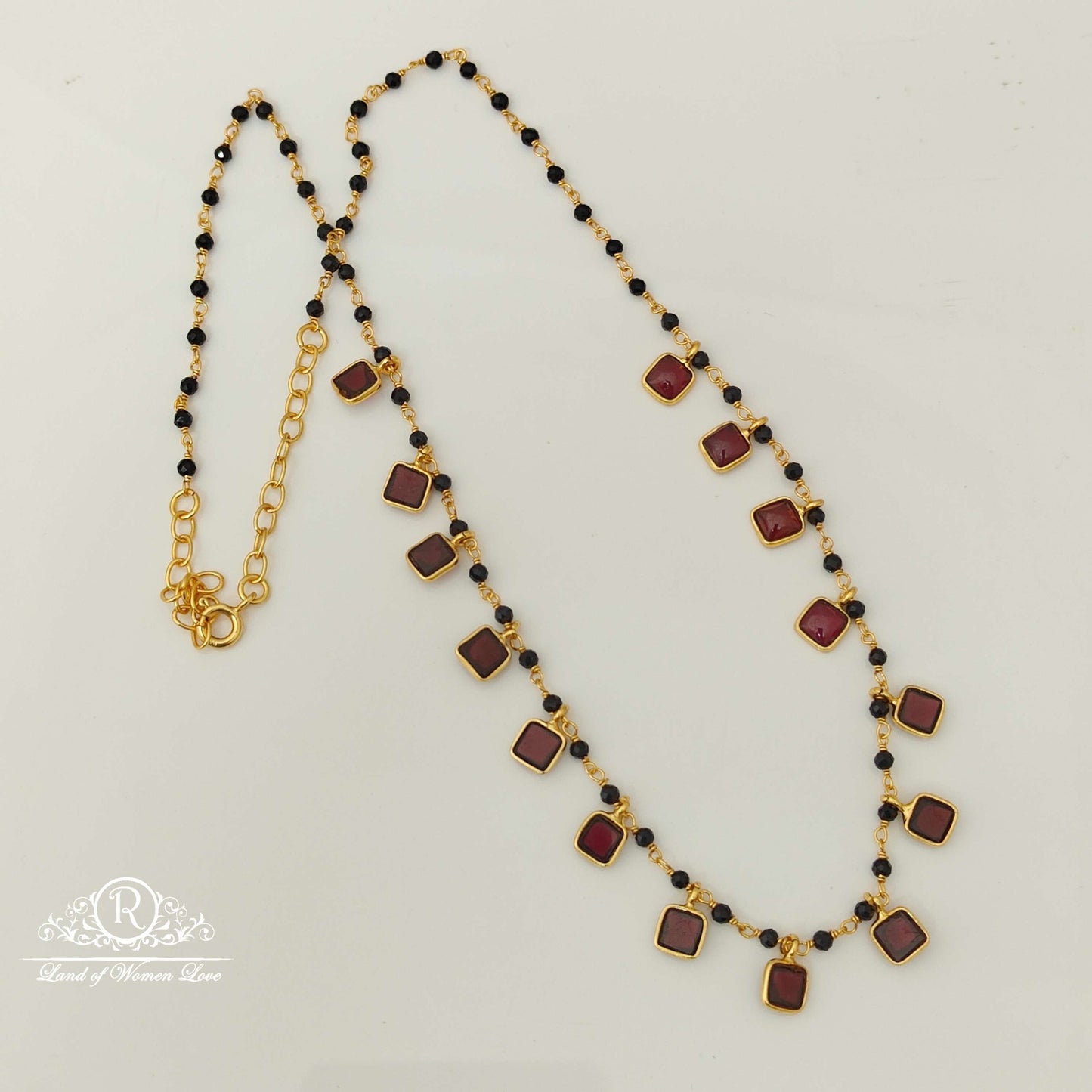 Silver Black Beads Design-RCJR670