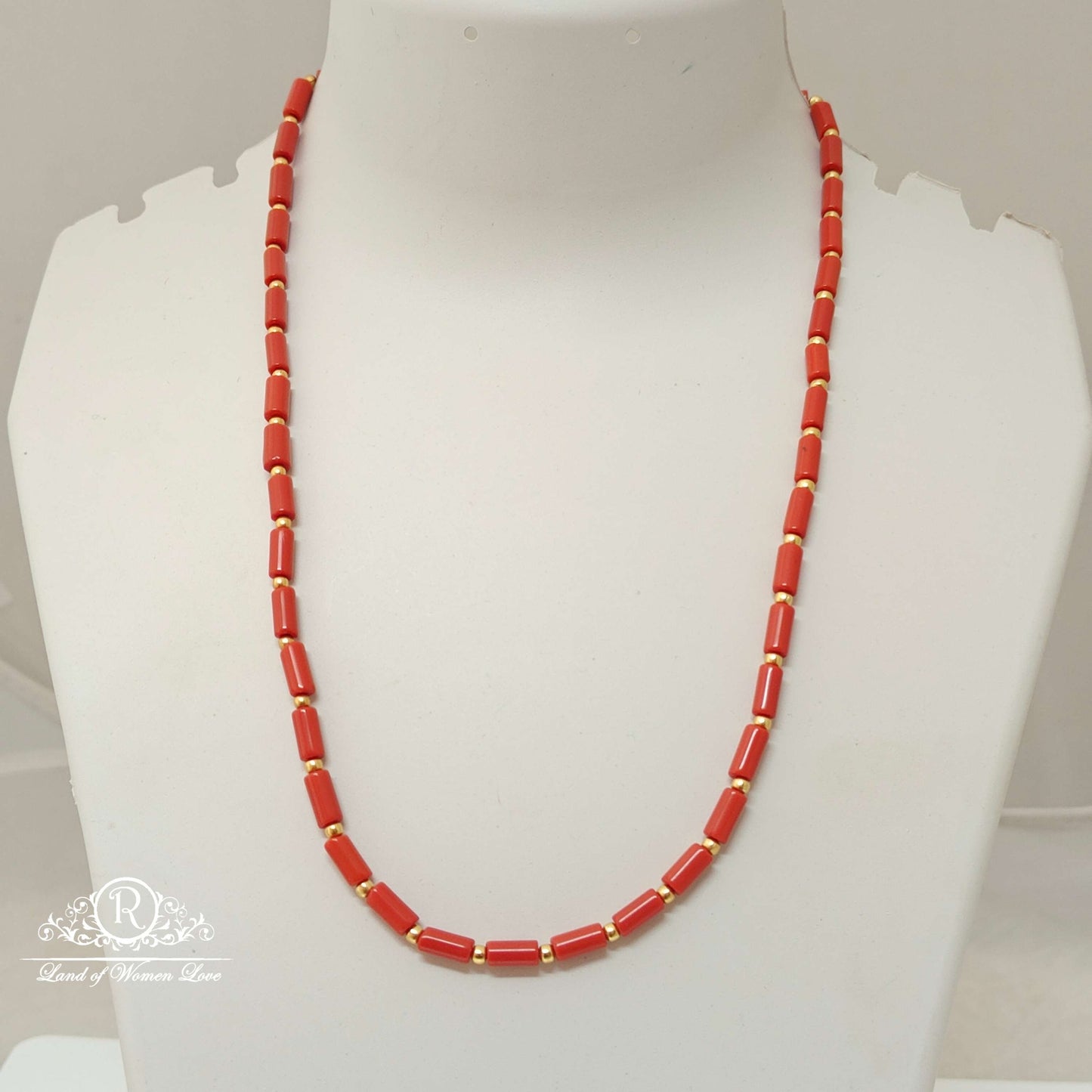 Silver Coral Beads Design Chain-RCH569