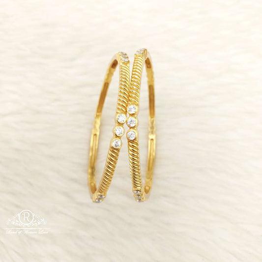 bangle silver white stones bangles-c157 92.5 silver ramala jewelry / ramala collections