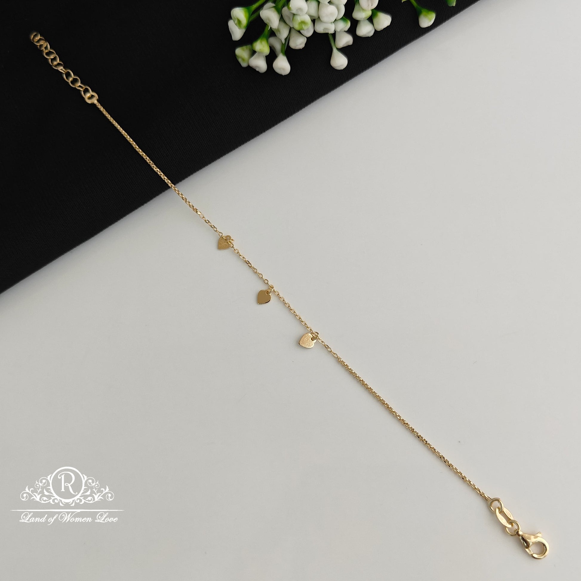 chain silver gold plated bracelets -rcrb23-9 92.5 silver ramala jewelry / ramala collections