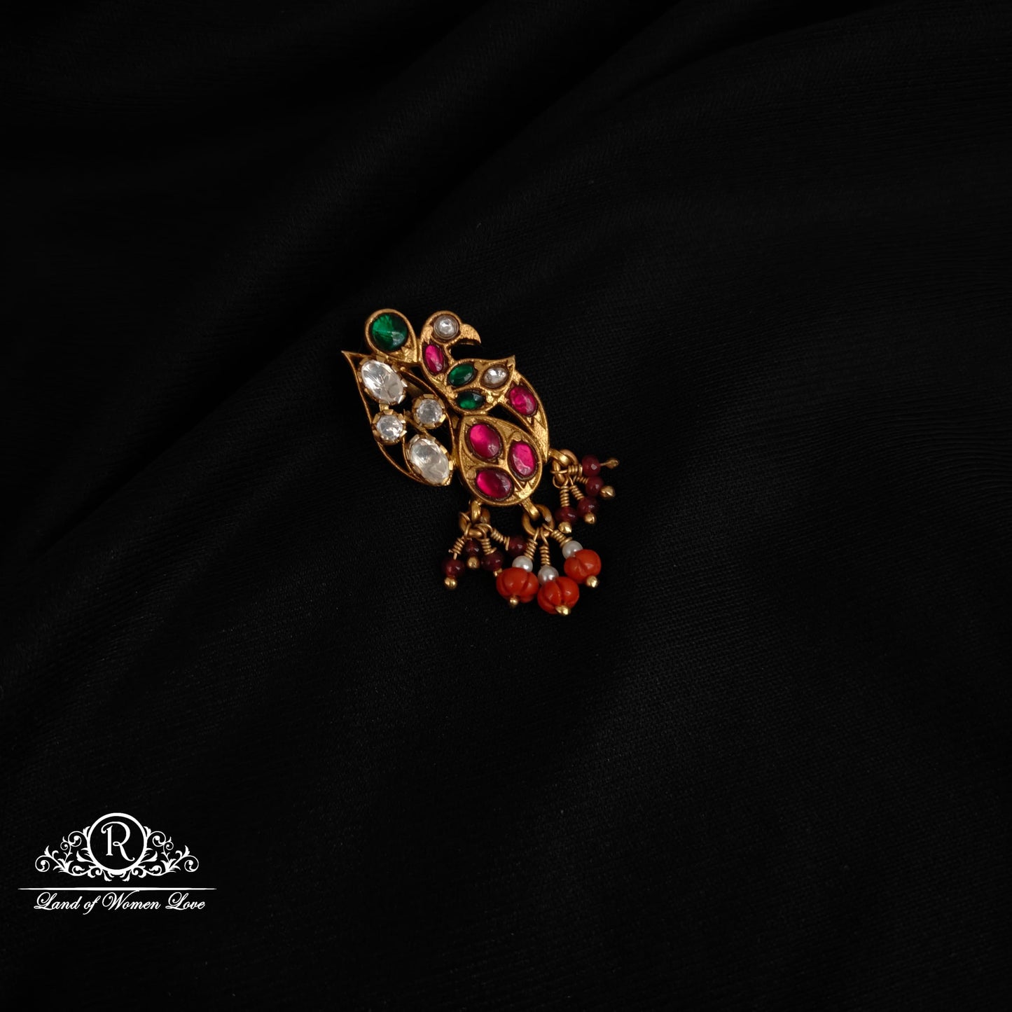 pendant silver peacock kundan pendant kundan 92.5 silver ramala jewelry / ramala collections