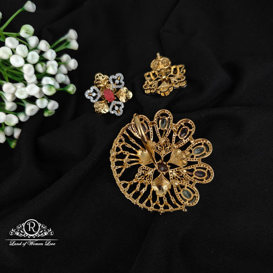 92.5 silver simple and Cute pendent with earrings - RCDS0519