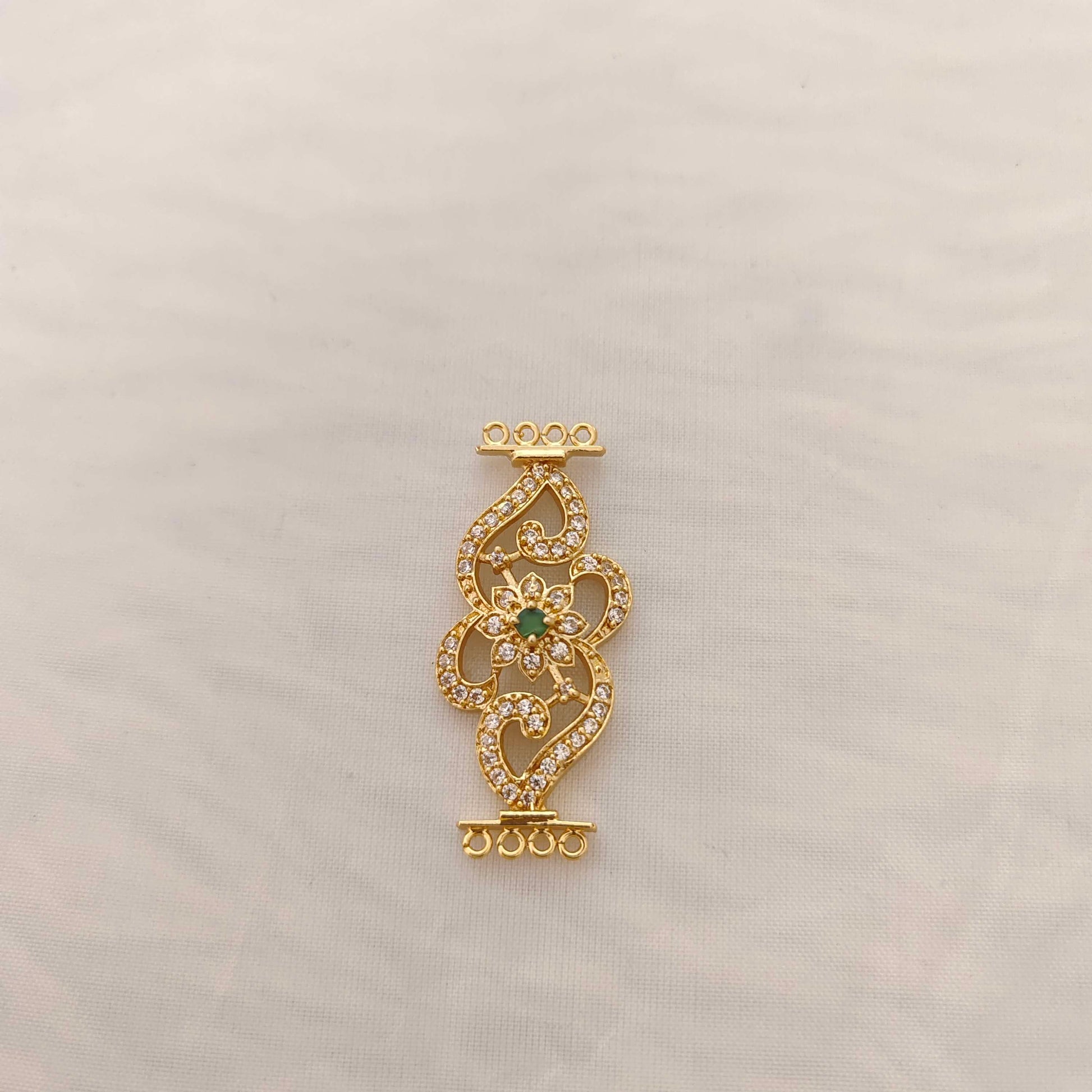 silver white stone side lockets -rct78 92.5 silver ramala jewelry / ramala collections