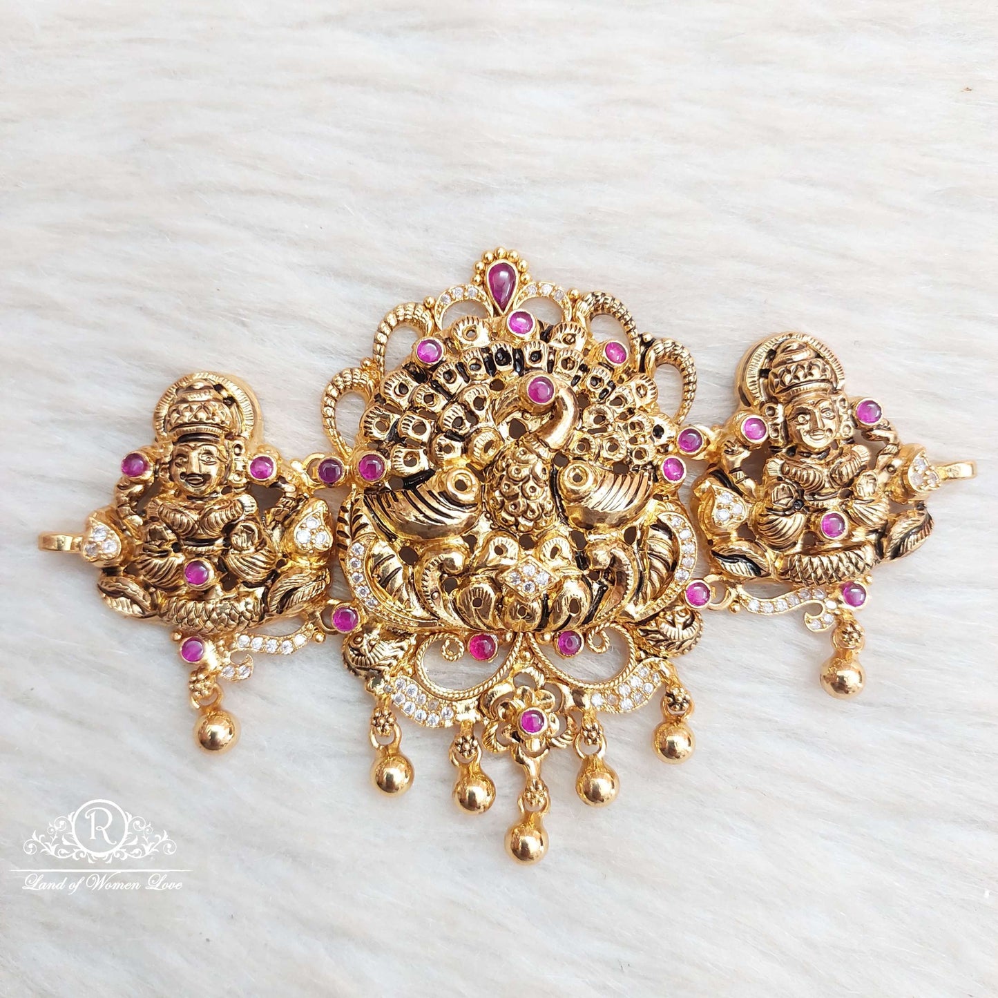 Silver Nakshi Peacock Chocker-SA226