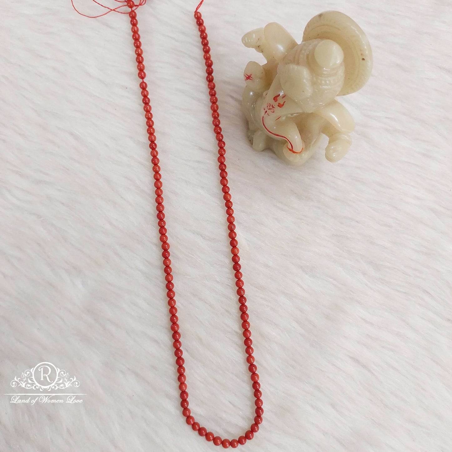 coral 4mm beads-b024 coral 92.5 silver ramala jewelry / ramala collections