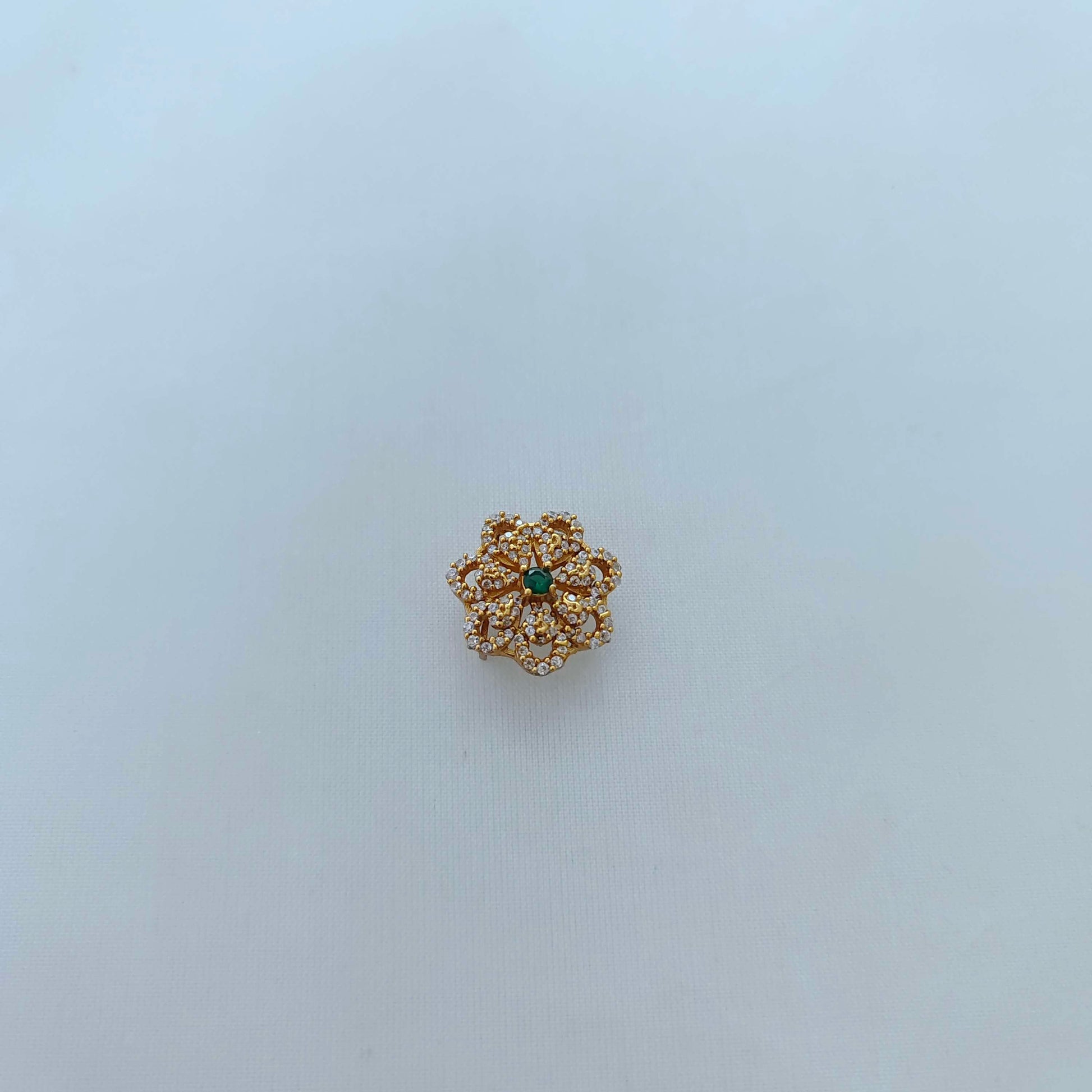 silver flower side lockets-rcd374 cz 92.5 silver ramala jewelry / ramala collections