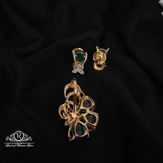 92.5 silver simple and Cute pendent with earrings -RCM091253