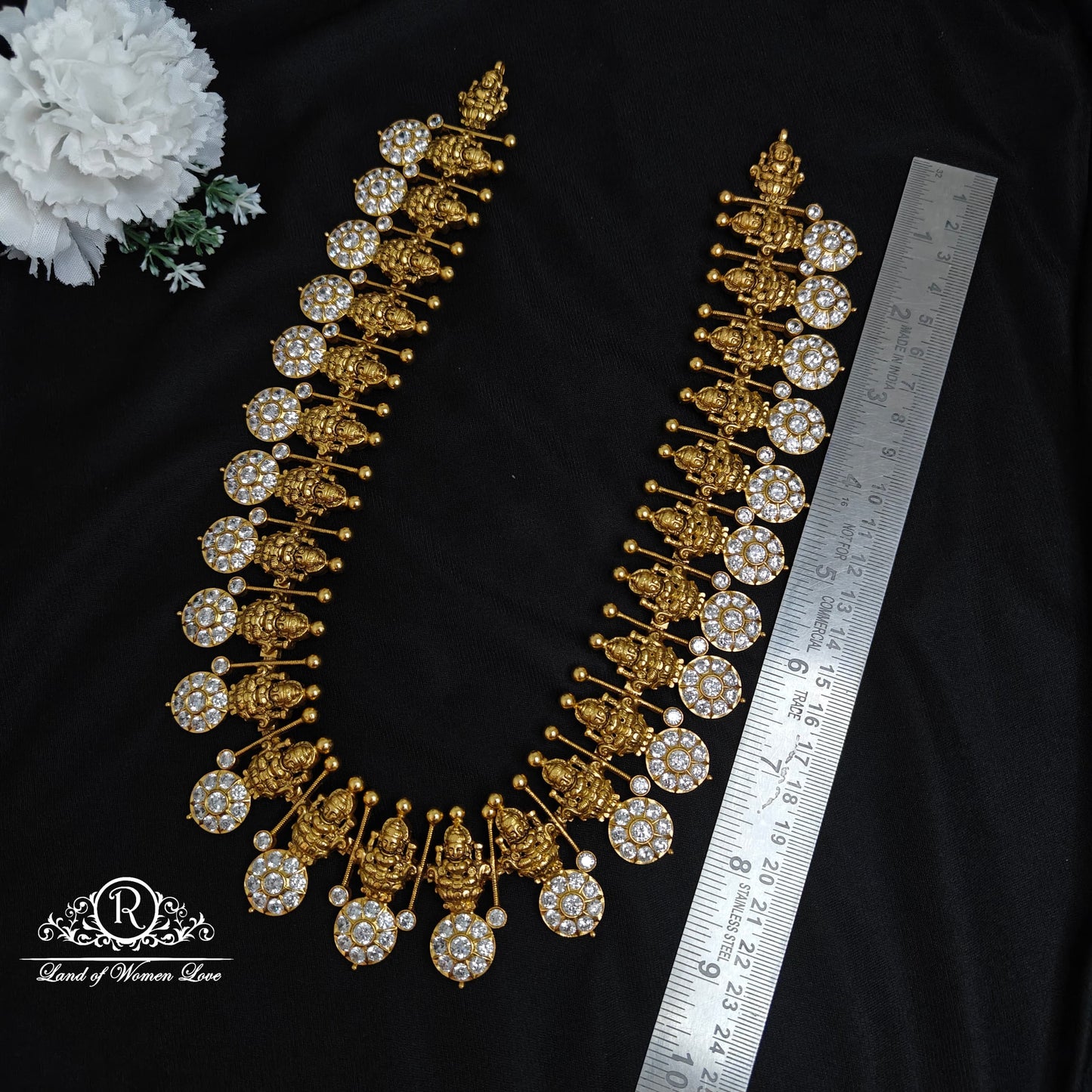 Silver bottu mala with lakshmi devi haram - RCCP251