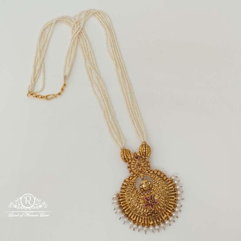 pendant silver pearls beads design mala-rch592 92.5 silver ramala jewelry / ramala collections