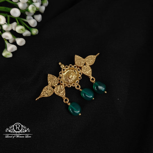 92.5 silver kundhan  mala locket cum chocker pendant with hanging -RCL62-4