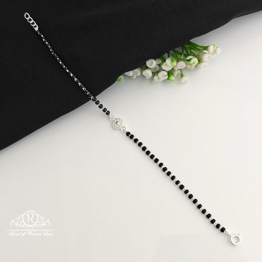 bracelet silver black beads bracelet -rcra122-7 92.5 silver ramala jewelry / ramala collections