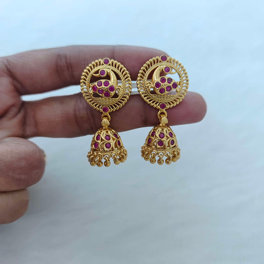 Silver peacock jhumka-RCC138