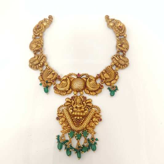 necklace silver lakshmidevi necklace designs-rcm731 92.5 silver ramala jewelry / ramala collections